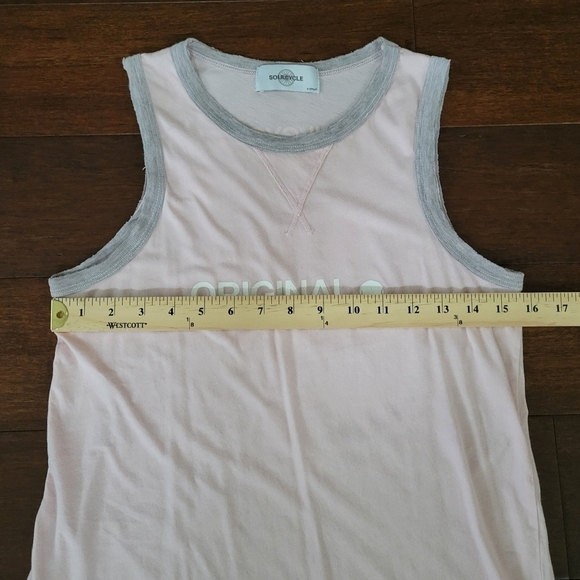Soulcycle Raw Edge Ringer Tank Top Pink/Gray Womens Size XS Workout Gym Athletic - Picture 8 of 9
